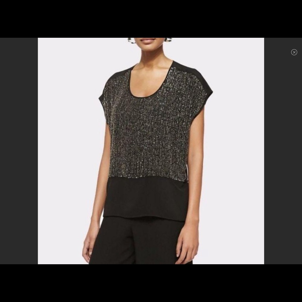 Eileen Fisher Women's Silk Top Blue Size Large